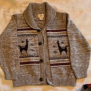 Old Navy Gray Llama Cardigan
